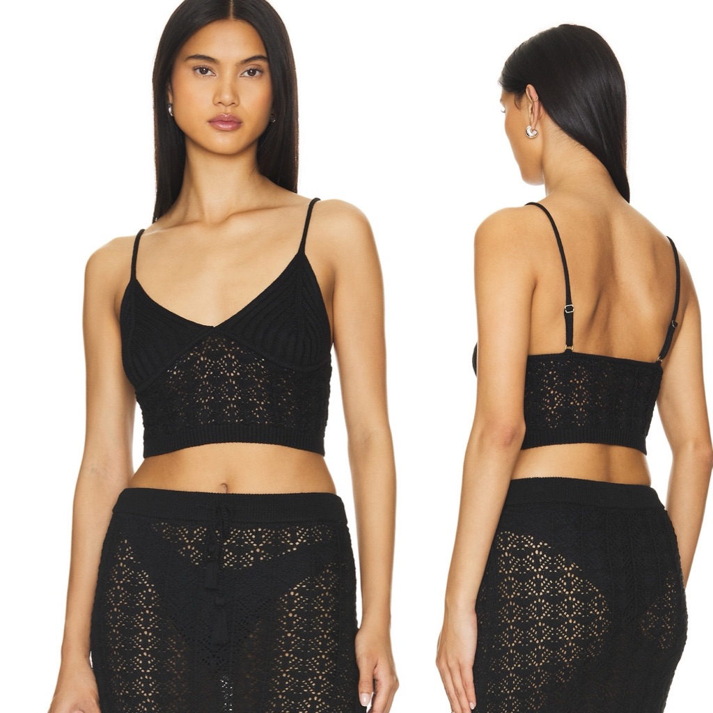 L*Space Sweet Talk Top, Black, Size M